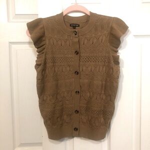 WHO WHAT WEAR button front cardigan small